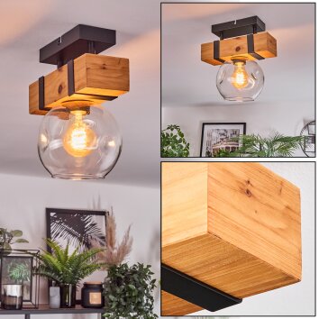 Sernadelo lampa sufitowa, kula świetlna kolory naturalne, czarny, 1-punktowy