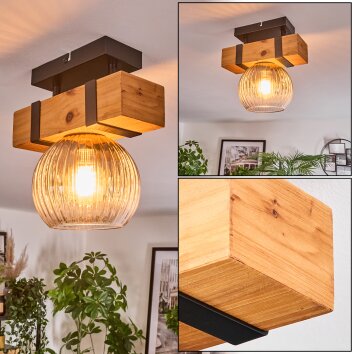 Sernadelo lampa sufitowa, kula świetlna kolory naturalne, czarny, 1-punktowy