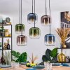 Lauden lampa wisząca, lampa wisząca niebeieski, zielony, przezroczysty, miedziany, 6-punktowe