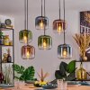 Lauden lampa wisząca, lampa wisząca niebeieski, zielony, przezroczysty, miedziany, 6-punktowe