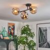 Ripoll lampa sufitowa, kula świetlna bursztynowy, przydymiony, 3-punktowe