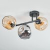 Ripoll lampa sufitowa, kula świetlna bursztynowy, przydymiony, 3-punktowe
