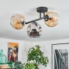 Ripoll lampa sufitowa, kula świetlna bursztynowy, przydymiony, 3-punktowe