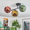 Ripoll lampa sufitowa, kula świetlna złoty, zielony, miedziany, 3-punktowe