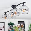 Koyoto lampa sufitowa, kula świetlna przezroczysty, przydymiony, 4-punktowe