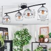 Koyoto lampa sufitowa, kula świetlna przezroczysty, przydymiony, 4-punktowe