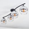 Koyoto lampa sufitowa, kula świetlna przezroczysty, przydymiony, 4-punktowe