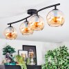 Koyoto lampa sufitowa, kula świetlna bursztynowy, 4-punktowe