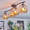 Koyoto lampa sufitowa, kula świetlna bursztynowy, 4-punktowe