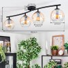 Koyoto lampa sufitowa, kula świetlna bursztynowy, przezroczysty, 4-punktowe