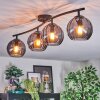 Koyoto lampa sufitowa, kula świetlna przydymiony, 4-punktowe
