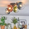 Chehalis lampa sufitowa, kula świetlna niebeieski, zielony, przezroczysty, miedziany, 4-punktowe