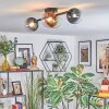 Chehalis lampa sufitowa, kula świetlna niebeieski, zielony, przezroczysty, miedziany, 4-punktowe