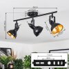 Toren Lampa sufitowa, Spot sufitowy Chrom, Czarny, 3-punktowe