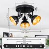 Toren Lampa sufitowa, Spot sufitowy Chrom, Czarny, 3-punktowe