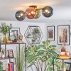Chehalis lampa sufitowa, kula świetlna niebeieski, zielony, miedziany, 4-punktowe