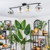 Koyoto lampa sufitowa, kula świetlna bursztynowy, przezroczysty, przydymiony, 4-punktowe