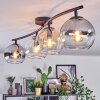 Koyoto lampa sufitowa, kula świetlna bursztynowy, przezroczysty, przydymiony, 4-punktowe