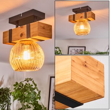 Sernadelo lampa sufitowa, kula świetlna kolory naturalne, czarny, 1-punktowy