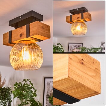 Sernadelo lampa sufitowa, kula świetlna kolory naturalne, czarny, 1-punktowy