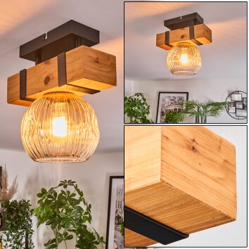 Sernadelo lampa sufitowa, kula świetlna kolory naturalne, czarny, 1-punktowy