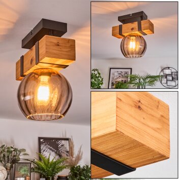 Sernadelo lampa sufitowa, kula świetlna kolory naturalne, czarny, 1-punktowy