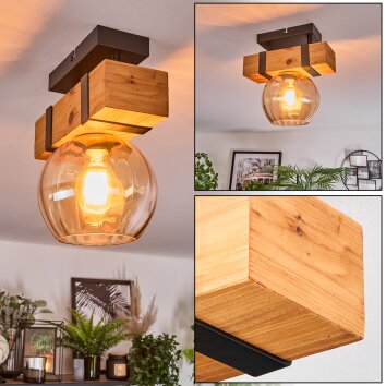 Sernadelo lampa sufitowa, kula świetlna kolory naturalne, czarny, 1-punktowy