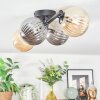 Chehalis lampa sufitowa, kula świetlna bursztynowy, przydymiony, 4-punktowe