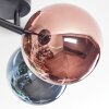 Chehalis lampa sufitowa, kula świetlna niebeieski, chrom, zielony, miedziany, przydymiony, 4-punktowe