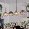 Koyoto lampa wisząca, kula świetlna, lampa wisząca bursztynowy, przezroczysty, przydymiony, 4-punktowe