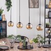 Koyoto lampa wisząca, kula świetlna, lampa wisząca bursztynowy, 4-punktowe