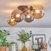 Chehalis Lampa sufitowa, Kula świetlna W kolorze bursztynu, Przydymiony, 4-punktowe