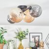 Chehalis lampa sufitowa, kula świetlna bursztynowy, przydymiony, 4-punktowe
