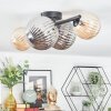Chehalis lampa sufitowa, kula świetlna bursztynowy, przydymiony, 4-punktowe
