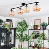 Koyoto lampa sufitowa, kula świetlna bursztynowy, 4-punktowe