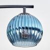 Koyoto lampa sufitowa, kula świetlna niebeieski, zielony, miedziany, 4-punktowe