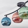 Koyoto lampa sufitowa, kula świetlna niebeieski, zielony, miedziany, 4-punktowe