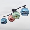 Koyoto lampa sufitowa, kula świetlna niebeieski, zielony, miedziany, 4-punktowe