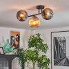 Ripoll lampa sufitowa, kula świetlna bursztynowy, przydymiony, 3-punktowe