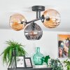 Koyoto lampa sufitowa, kula świetlna bursztynowy, przydymiony, 3-punktowe