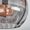 Koyoto lampa sufitowa, kula świetlna bursztynowy, przydymiony, 3-punktowe