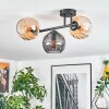Koyoto lampa sufitowa, kula świetlna bursztynowy, przydymiony, 3-punktowe