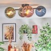 Chehalis lampa sufitowa, kula świetlna niebeieski, chrom, zielony, przezroczysty, miedziany, przydymiony, 4-punktowe