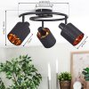 Fallhagen Lampa sufitowa, Spot sufitowy Czarny, 3-punktowe