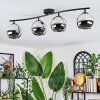 Koyoto lampa sufitowa, kula świetlna chrom, przydymiony, 4-punktowe