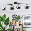 Koyoto lampa sufitowa, kula świetlna chrom, przydymiony, 4-punktowe
