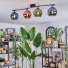 Koyoto lampa sufitowa, kula świetlna niebeieski, zielony, miedziany, 4-punktowe