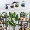 Koyoto lampa sufitowa, kula świetlna niebeieski, zielony, miedziany, 4-punktowe