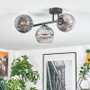 Ripoll lampa sufitowa, kula świetlna chrom, przezroczysty, przydymiony, 3-punktowe