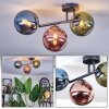 Chehalis lampa sufitowa, kula świetlna niebeieski, zielony, miedziany, 3-punktowe